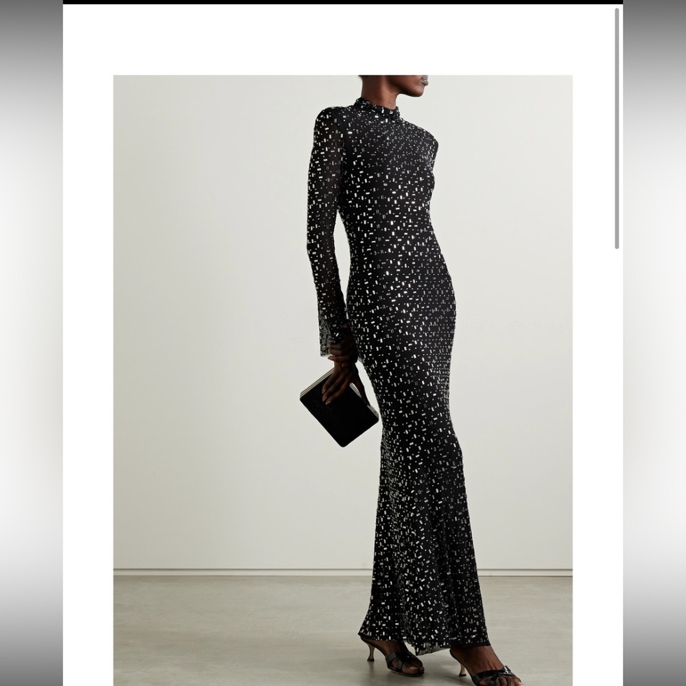 Black rhinestone self portrait dress size 4 US